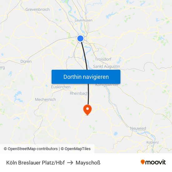 Köln Breslauer Platz/Hbf to Mayschoß map