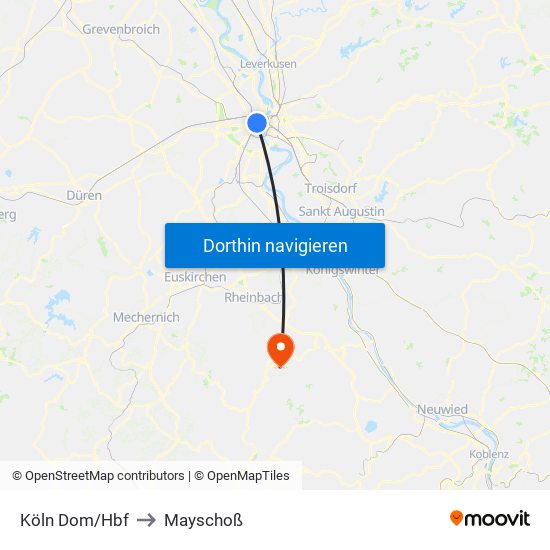 Köln Dom/Hbf to Mayschoß map