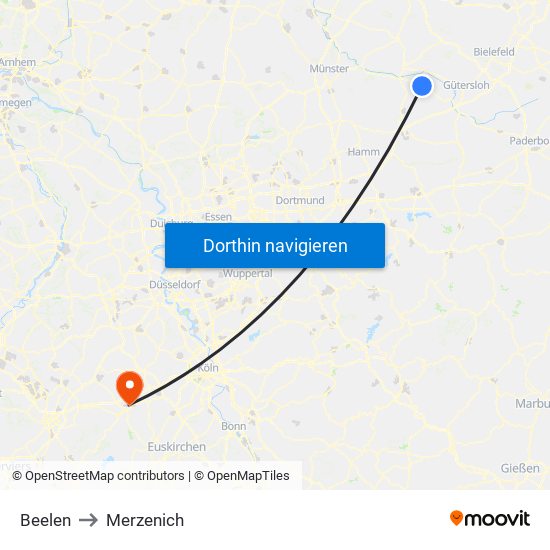 Beelen to Merzenich map