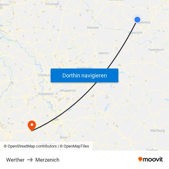 Werther to Merzenich map