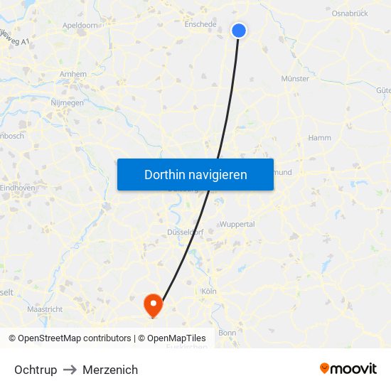 Ochtrup to Merzenich map