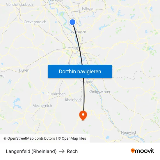 Langenfeld (Rheinland) to Rech map