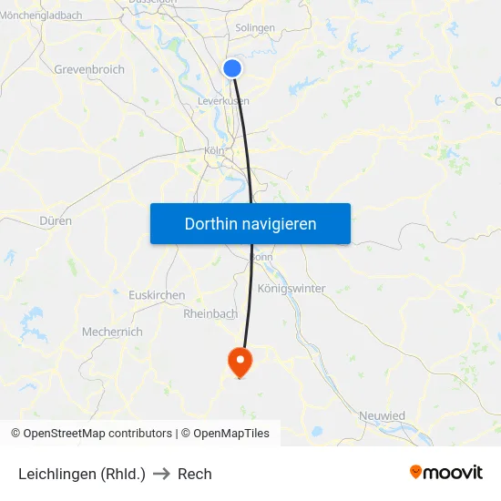 Leichlingen (Rhld.) to Rech map