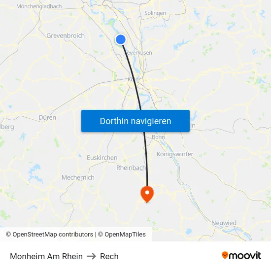 Monheim Am Rhein to Rech map