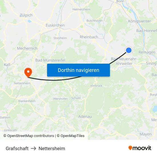 Grafschaft to Nettersheim map