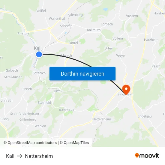 Kall to Nettersheim map