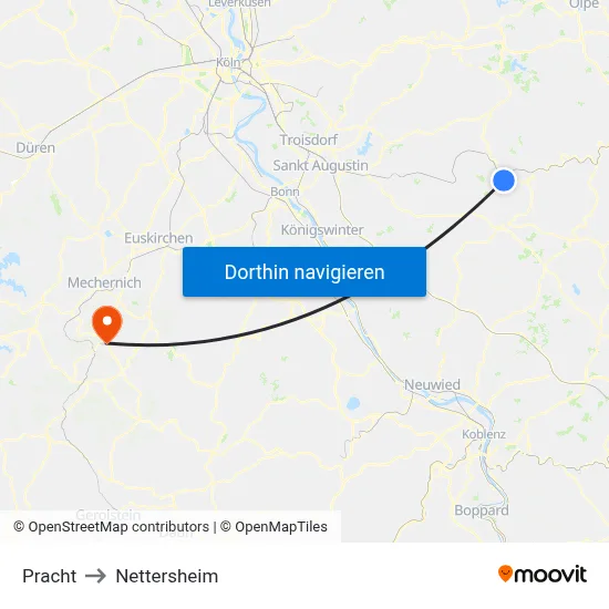 Pracht to Nettersheim map