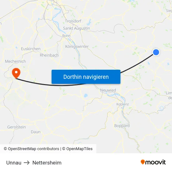 Unnau to Nettersheim map