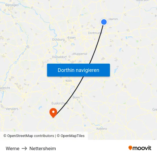 Werne to Nettersheim map