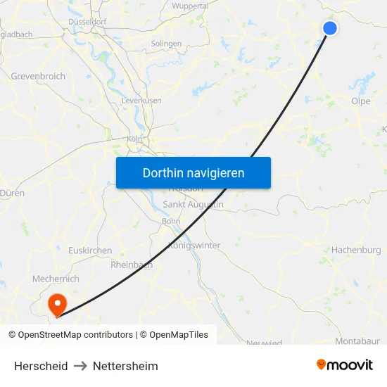 Herscheid to Nettersheim map