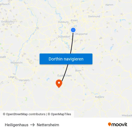 Heiligenhaus to Nettersheim map