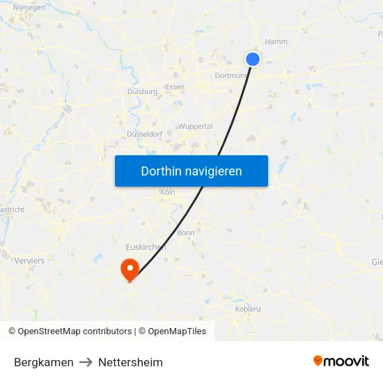 Bergkamen to Nettersheim map