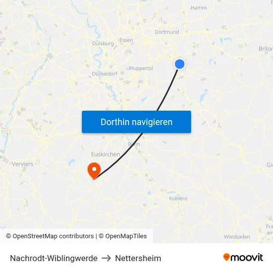 Nachrodt-Wiblingwerde to Nettersheim map