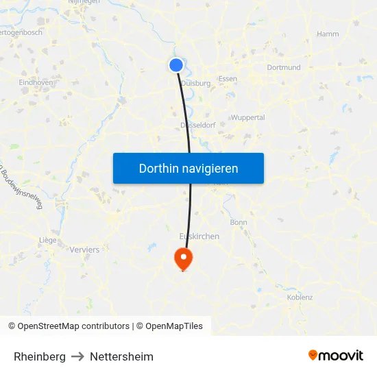 Rheinberg to Nettersheim map