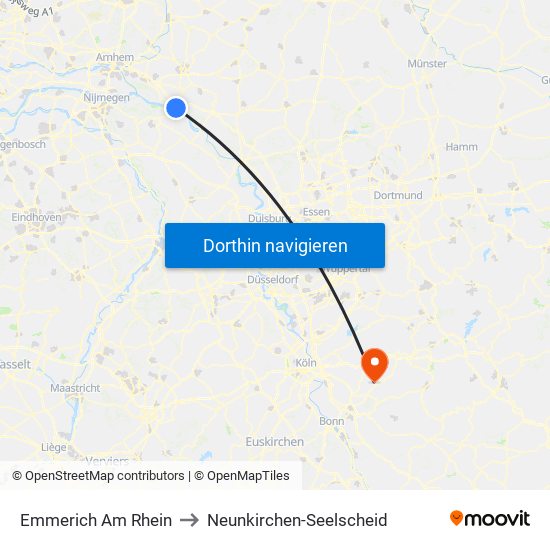 Emmerich Am Rhein to Neunkirchen-Seelscheid map