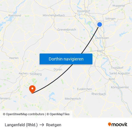 Langenfeld (Rhld.) to Roetgen map