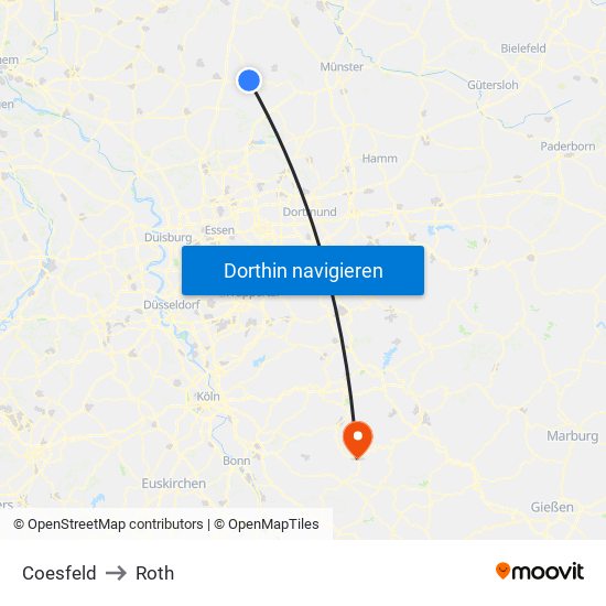 Coesfeld to Roth map