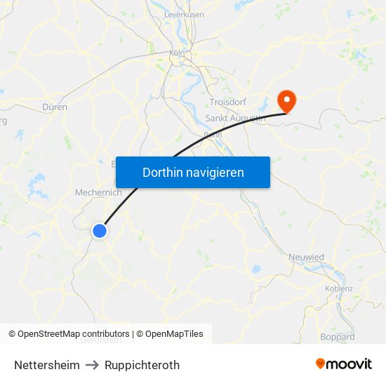 Nettersheim to Ruppichteroth map