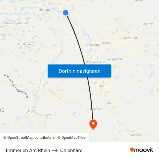 Emmerich Am Rhein to Ohlenhard map