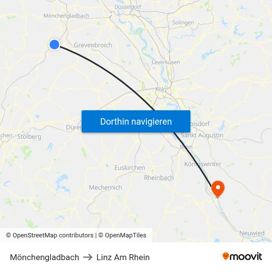 Mönchengladbach to Linz Am Rhein map