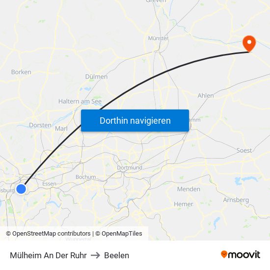 Mülheim An Der Ruhr to Beelen map