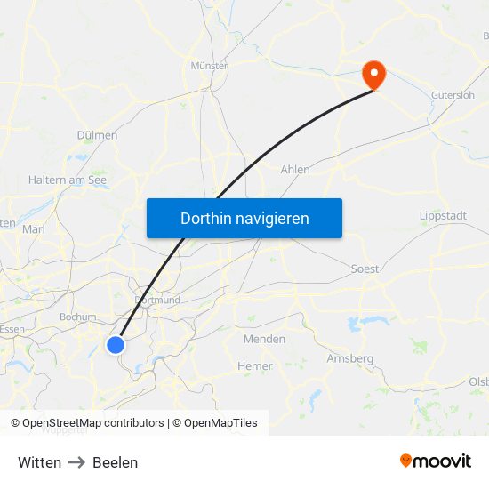 Witten to Beelen map