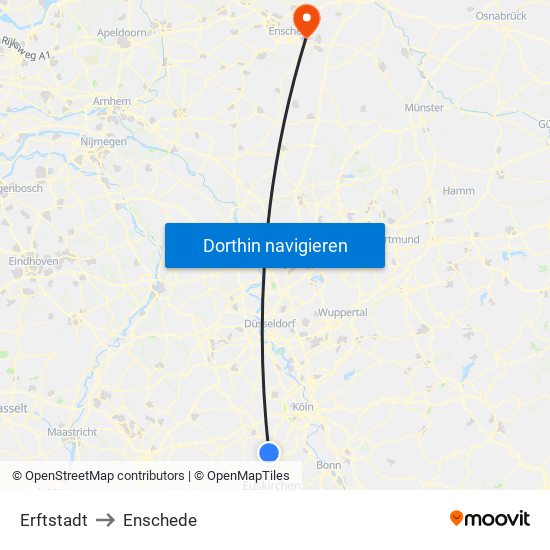 Erftstadt to Enschede map