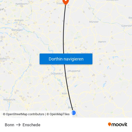 Bonn to Enschede map