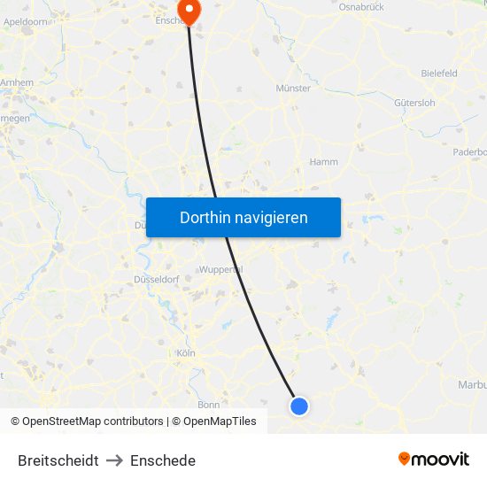 Breitscheidt to Enschede map