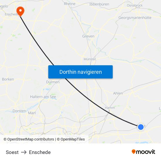 Soest to Enschede map