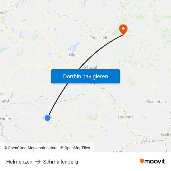 Helmenzen to Schmallenberg map