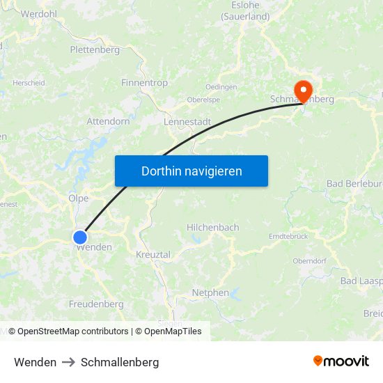 Wenden to Schmallenberg map