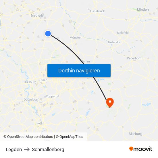 Legden to Schmallenberg map