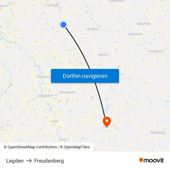 Legden to Freudenberg map