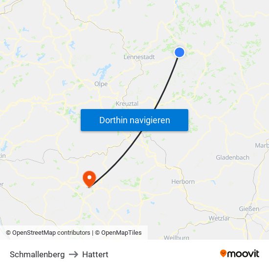 Schmallenberg to Hattert map