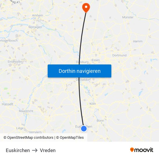 Euskirchen to Vreden map