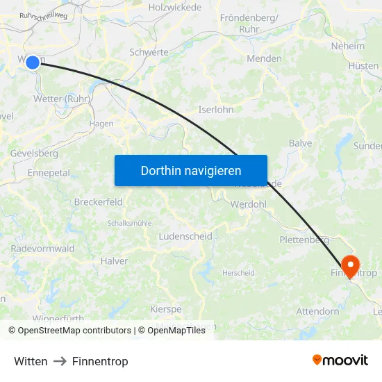 Witten to Finnentrop map