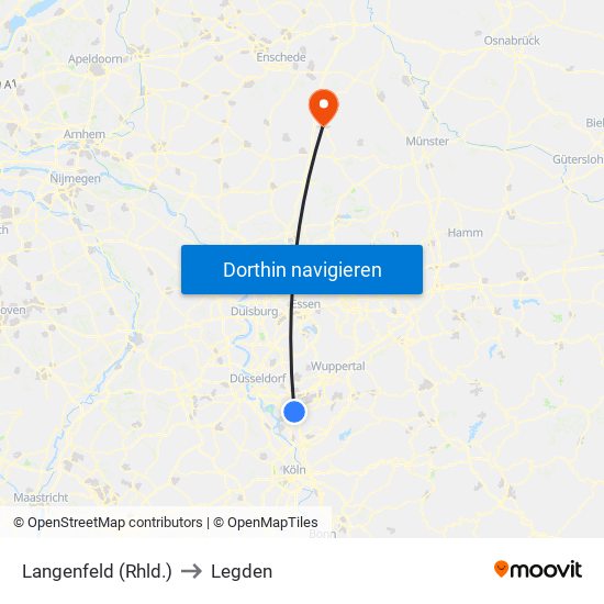 Langenfeld (Rhld.) to Legden map