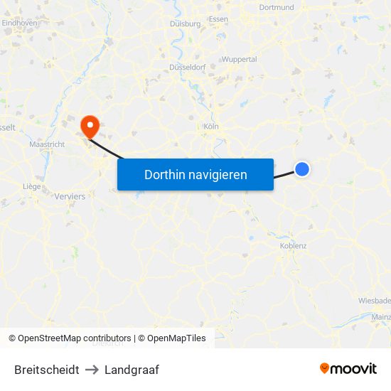 Breitscheidt to Landgraaf map