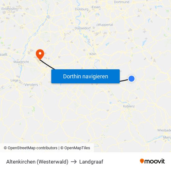 Altenkirchen (Westerwald) to Landgraaf map