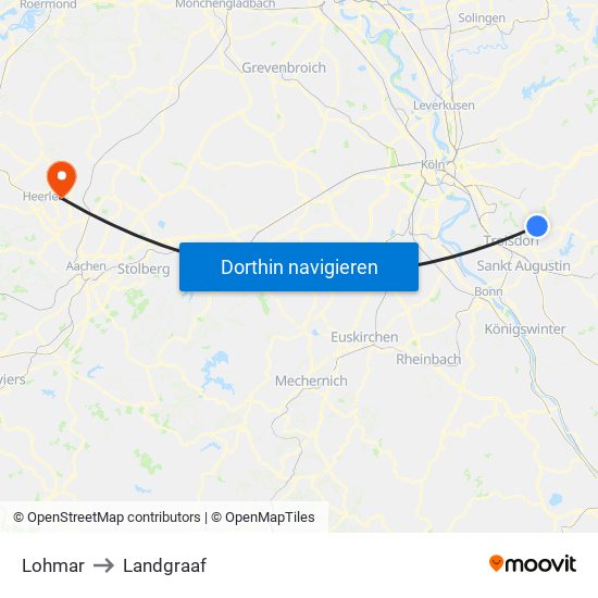 Lohmar to Landgraaf map