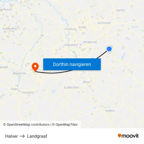 Halver to Landgraaf map