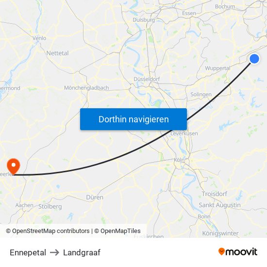 Ennepetal to Landgraaf map