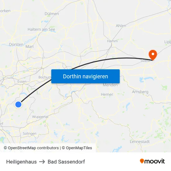 Heiligenhaus to Bad Sassendorf map