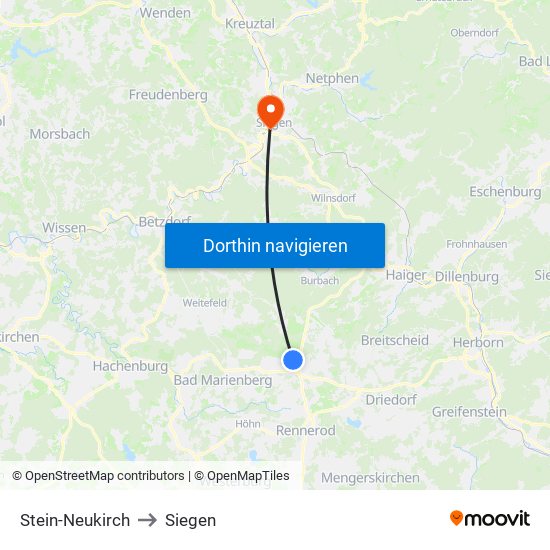 Stein-Neukirch to Siegen map