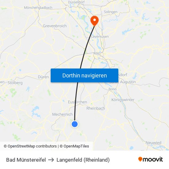 Bad Münstereifel to Langenfeld (Rheinland) map