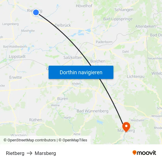 Rietberg to Marsberg map