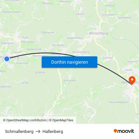 Schmallenberg to Hallenberg map