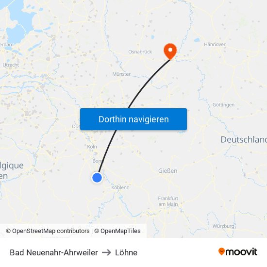 Bad Neuenahr-Ahrweiler to Löhne map