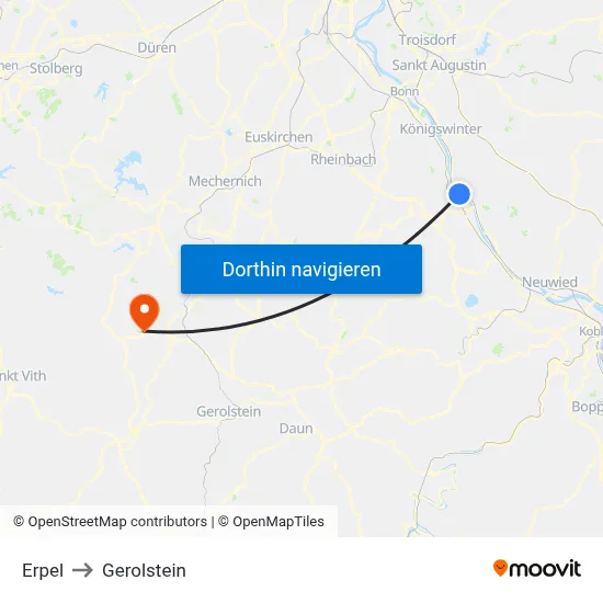 Erpel to Gerolstein map